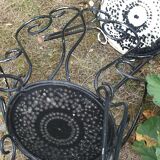 3 fauteuils de jardin fer forgé ouvragé