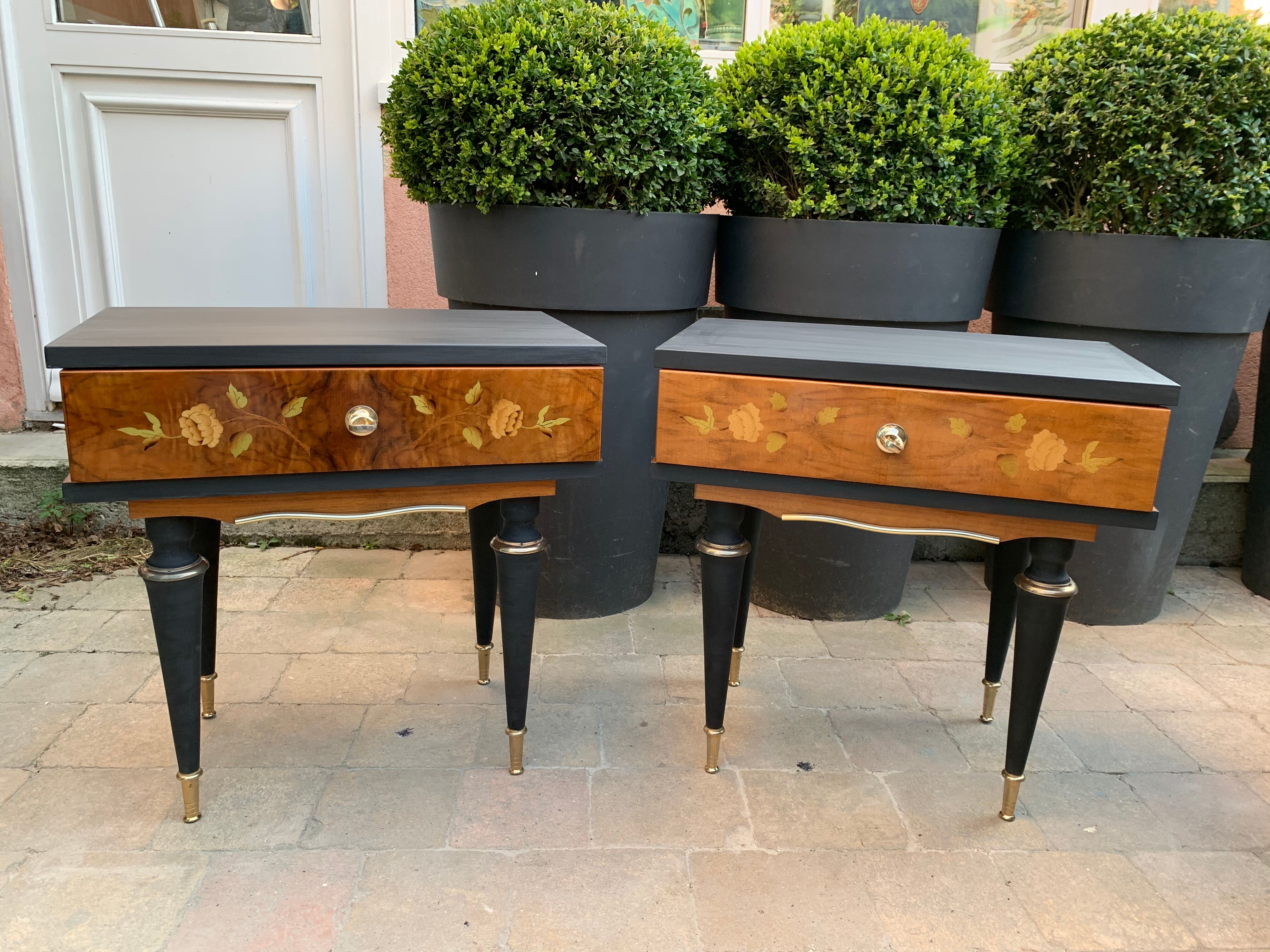 Pair of bedside tables 1970