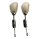 Chrome Satinated Glass Sconces Set of 2 1970’s