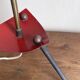 1950s modernist tripod lamp made of sheet metal and brass.