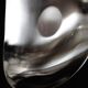 “Leaf” bowl / medium size / Helle Damkjær for Georg Jensen / brushed stainless steel / asymmetrical / Danish modern design