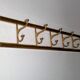 Art-Deco brass Coat Rack & one Hanger, France, 1940s