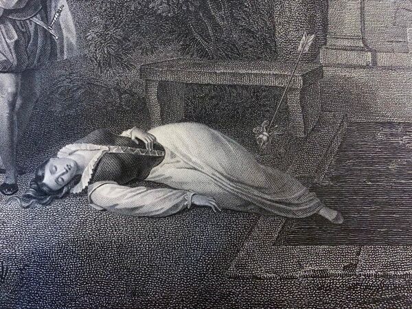 Alexandre Joseph Desenne,  Les 1ers amours d’Henri IV, gravure, XIXème s