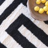 Black and White Berber Rug - 347 x 242 cm