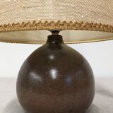 Lampe boule en terre cuite vernissée, France vers 1970