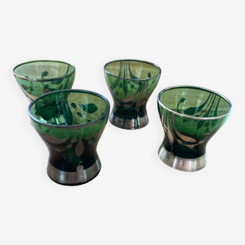 Set of 4 Art Deco liquor glasses