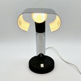 Targetti chrome and black lamp, 1970s. italy