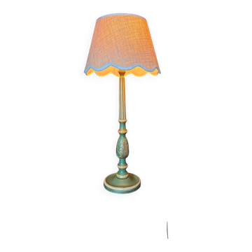 "Cottage" lamp in carved wood - 1970.