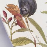 Antique 10" octagonal plate foliage bird Mintons ESSEX BIRDS 1880