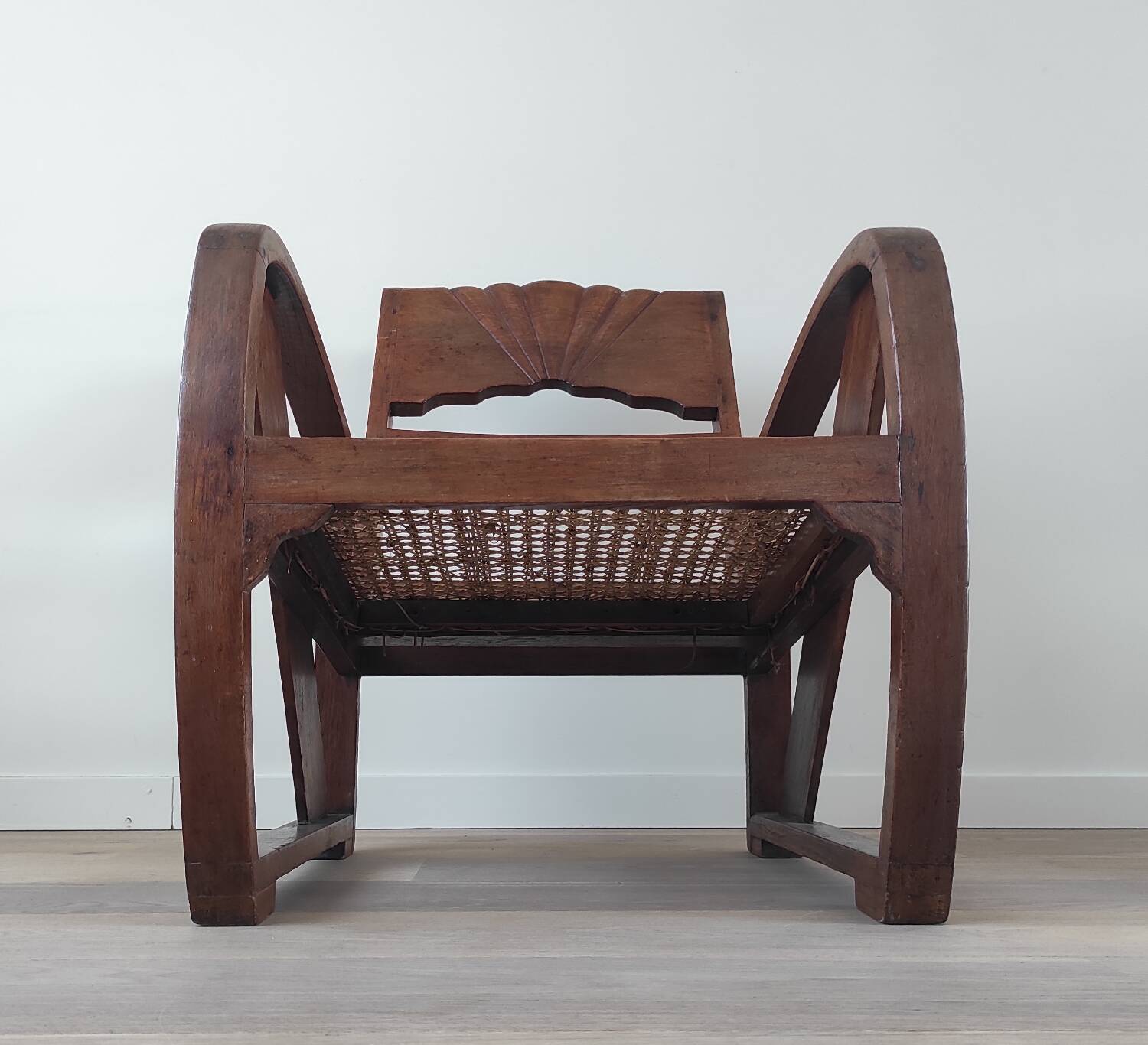 Burmese teak armchair