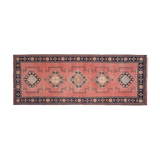 Vintage Turkish Overdyed Oushak Runner Rug 1970s 139x361cm
