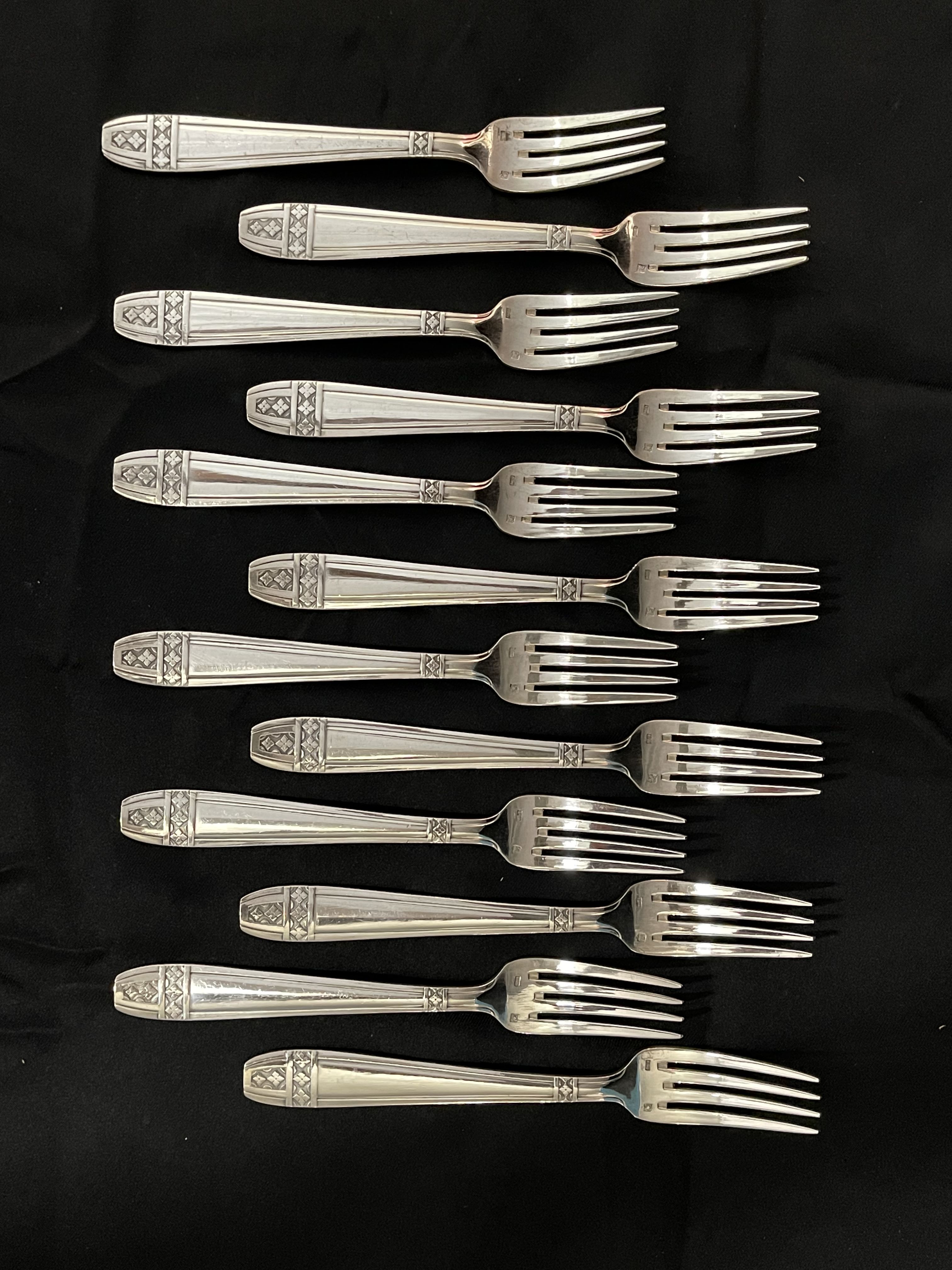 Cutlery 143 pieces Grand Prix de Monaco art deco with silversmith
