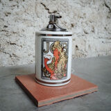 Alphonse mucha table lighter for job in earthenware