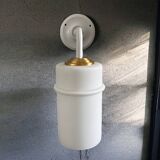 Vintage white opaline wall light