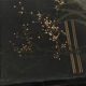 Table basse style chinois en bois noir et incrustrations de nacre