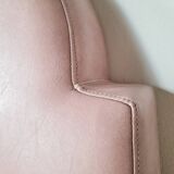 Vintage fan-back armchair – Art Deco style – Powder pink