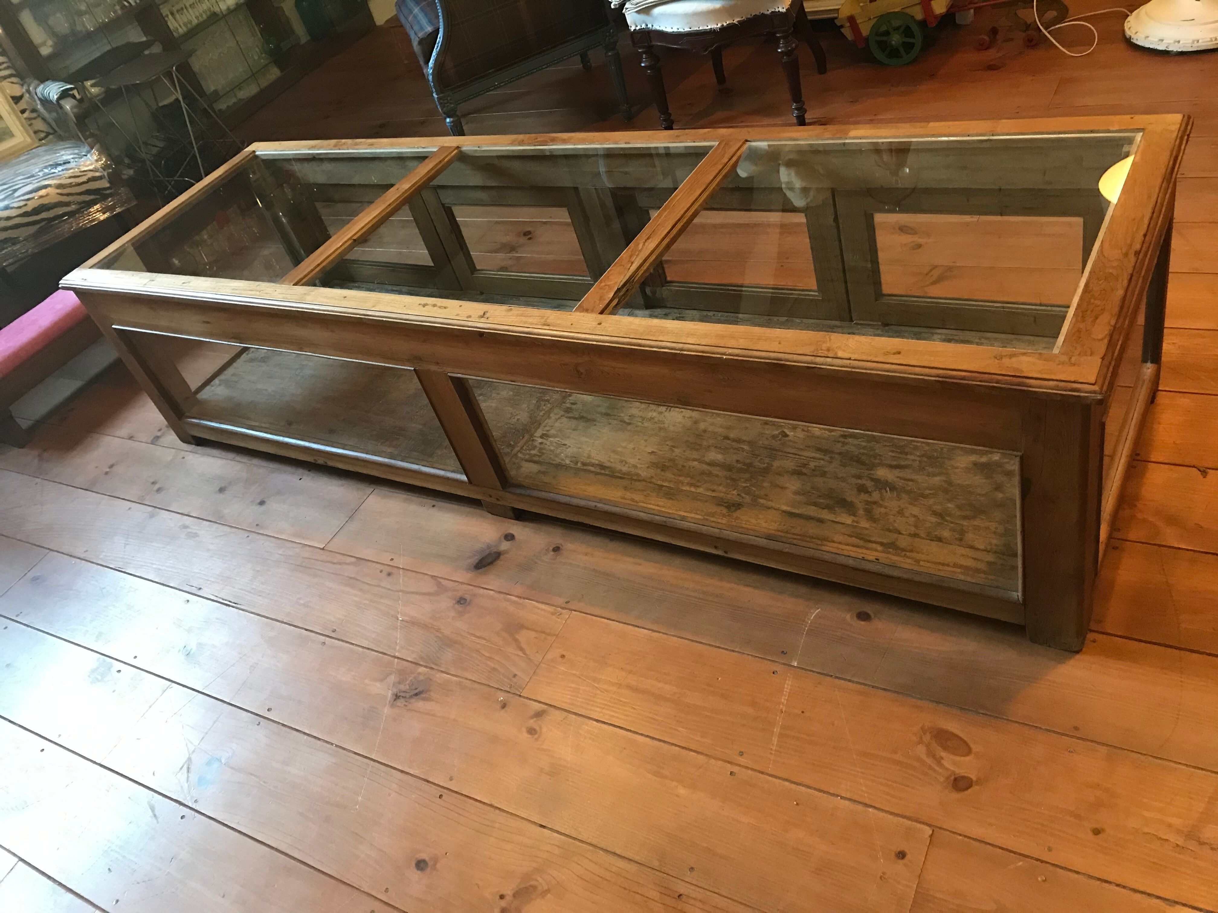 Furniture showcase wood and glass