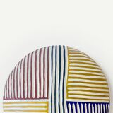 Zulu Round Shield | Bamiléké L Wooden 23 inches - Rainbow - Wall Decoration