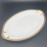 Oval flat Limoges golden tower