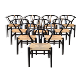 Set of 10 CH24 Wishbone chairs by Hans J. Wegner for Carl Hansen &Son, 1960s