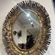 Brutalist brass mirror attributed to Curtis Jere from the 1970s.