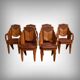 Set of 6 Rosewood Armchairs, Art Deco – 1910