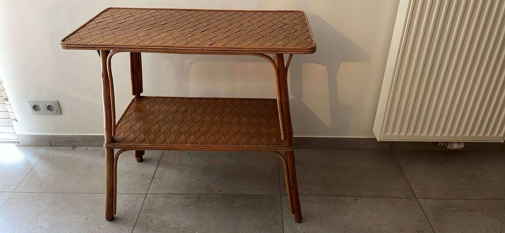 Bamboo serving trolley