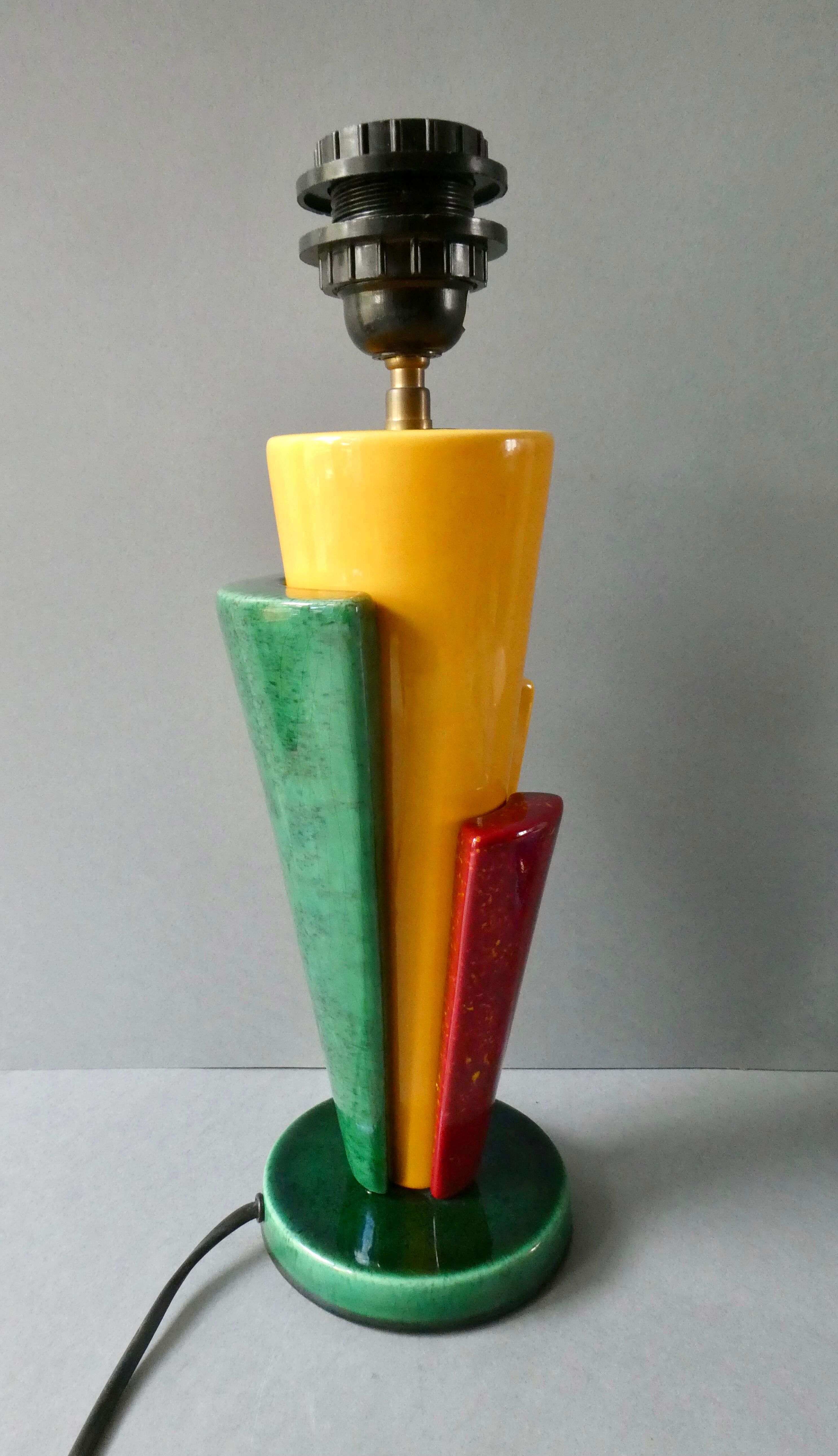 François Châtain ceramic lamp, 80