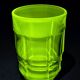 Vintage Czechoslovak Green Glass Carafe with Matching Tumbler