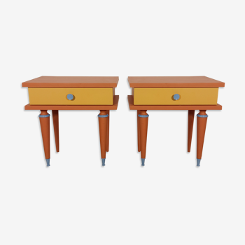 Pair of vintage bedsides