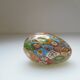 Presse papier œuf Murano Millefiori poudre d'or