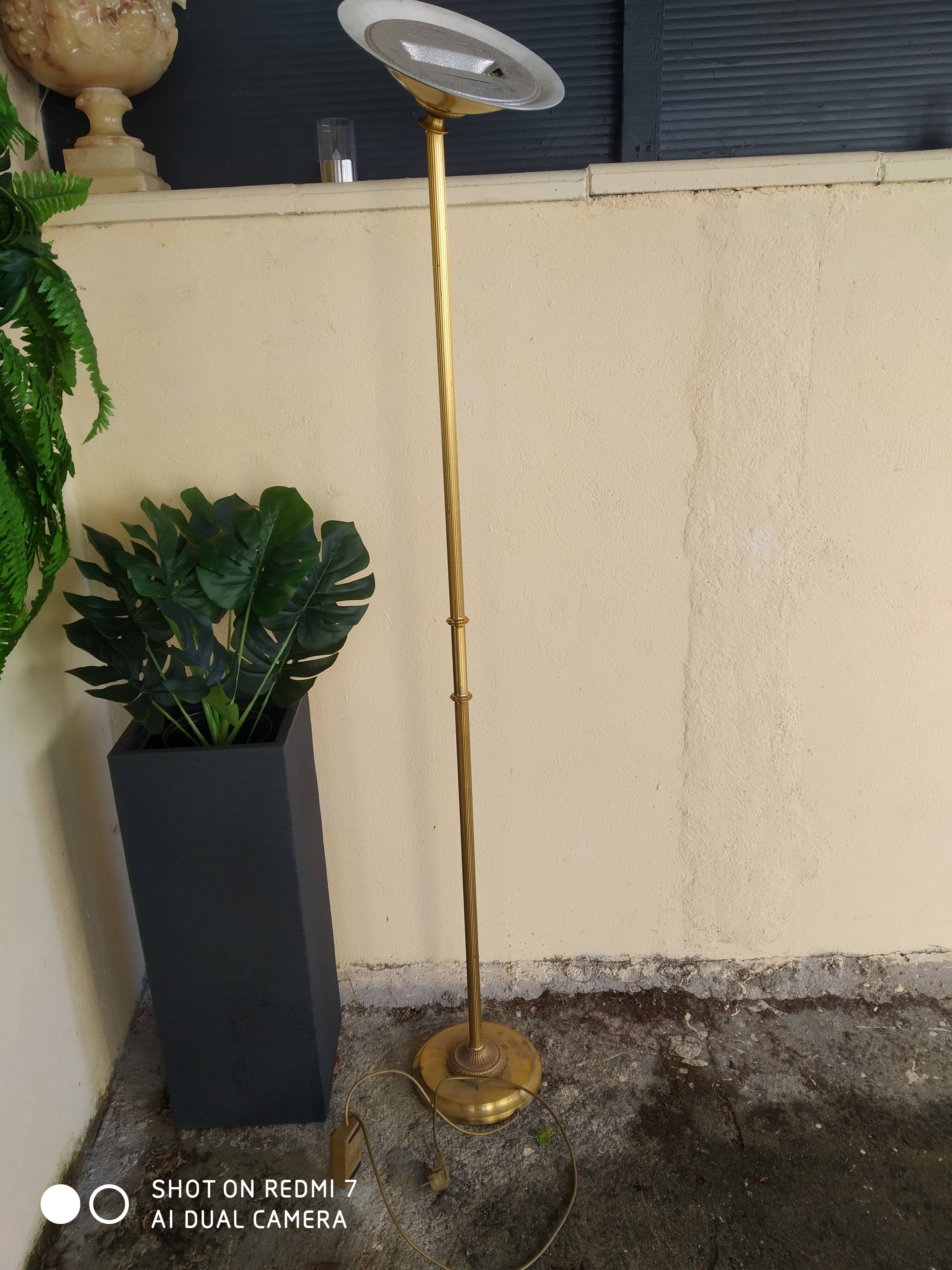 Vintage gold floor lamp