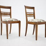 Set of two antique side chairs, czechoslovakia 1950