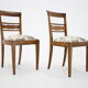 Set of two antique side chairs, czechoslovakia 1950
