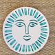 Set of 6 flat plates of French artisanal manufacture vallauris