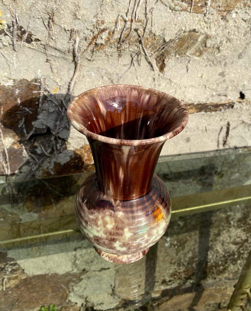 Ancien vase en céramique vernissée Germany années 60