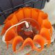 Suspension lamp by Lars Schioler butterfly model Hoyrup Light plastic editor orange 1968