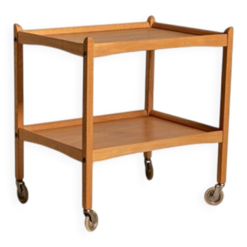 Scandinavian Oak Serving Trolley, 1960s