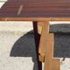 Half-moon console table, extendable in Empire style.