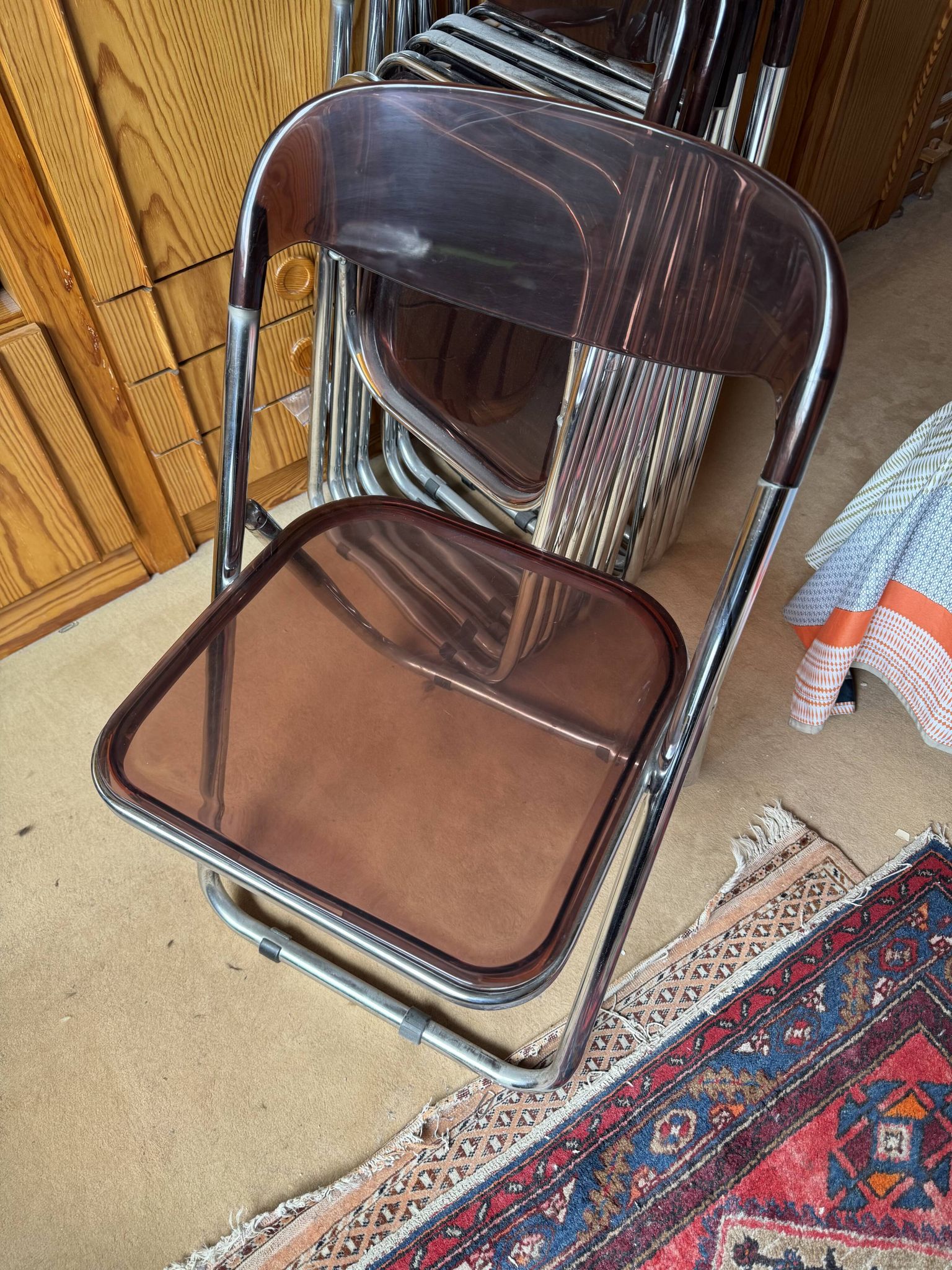 Lot de 6 chaises style plia 1960/70