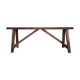 Old wooden country farmhouse bench