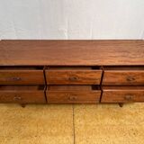 Mid century retro vintage teak small sideboard by Schreiber 1960