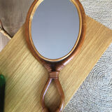 Vintage rattan mirror 19x40cm