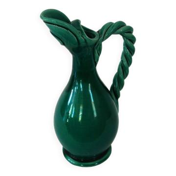 Glazed ceramic pitcher, France, 1950s