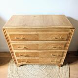 Commode vintage chêne et pieds compas