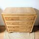 Commode vintage chêne et pieds compas