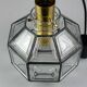 60s 70s ceiling lamp Glashütte Limburg Germany glass & brass Space Age