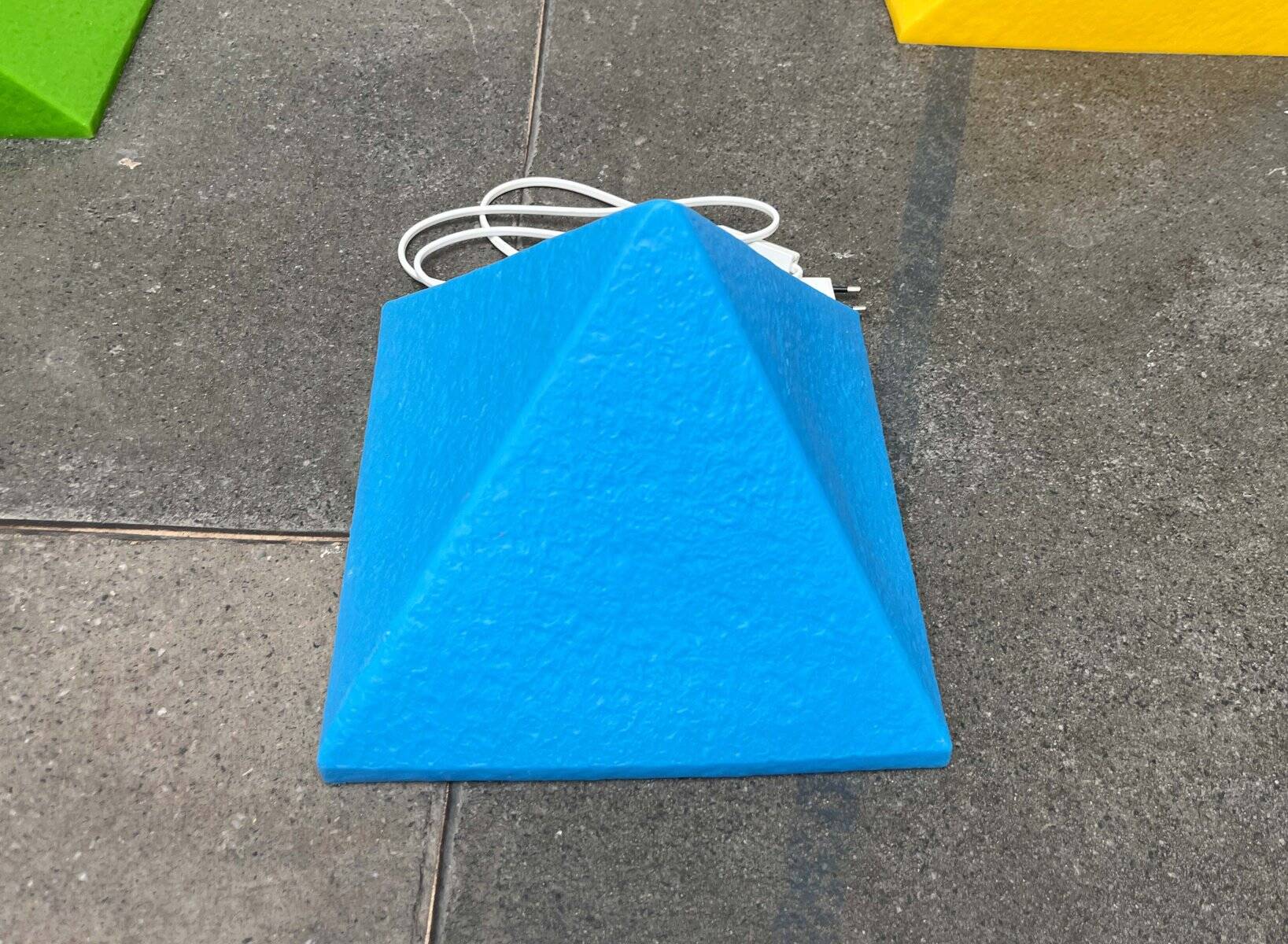 Postmodern Pyramide Shape Floor or Table Lamp from Heico, 1980s