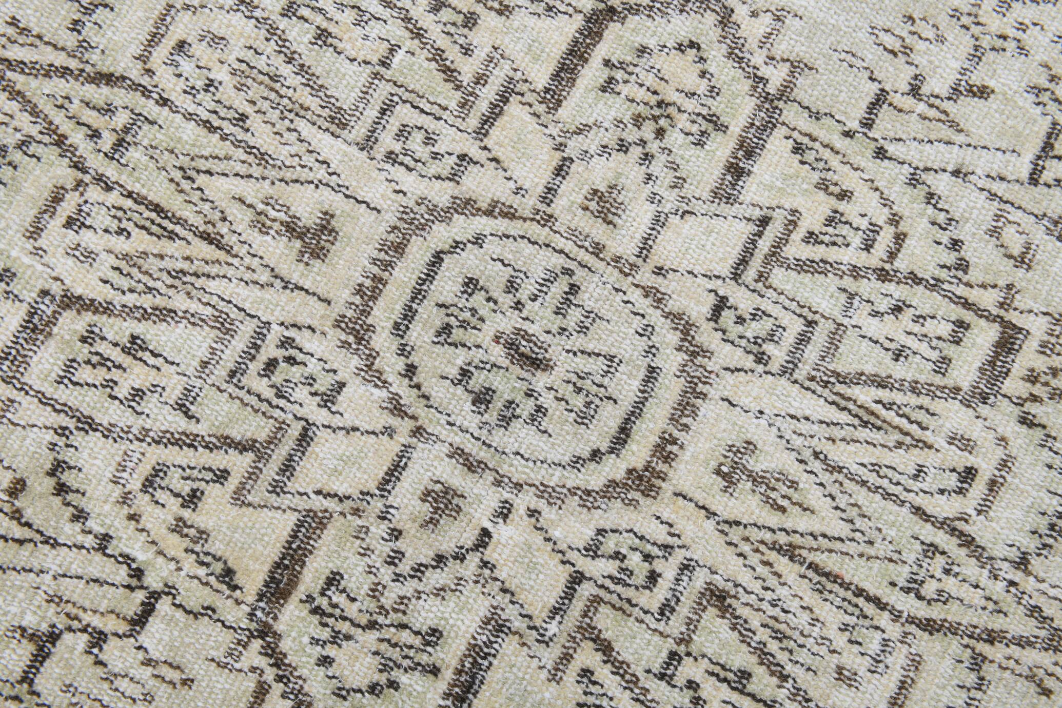 Tapis Vintage Tons Neutres Beige Motif Discret Élégant, 166x244 Cm