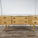 1950s maple chest of drawers with a marble top